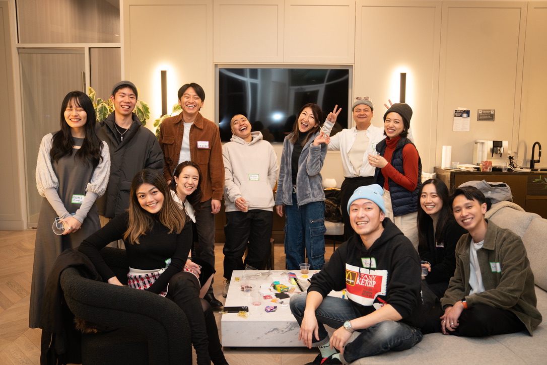 Group portrait at the close of an evening workshop